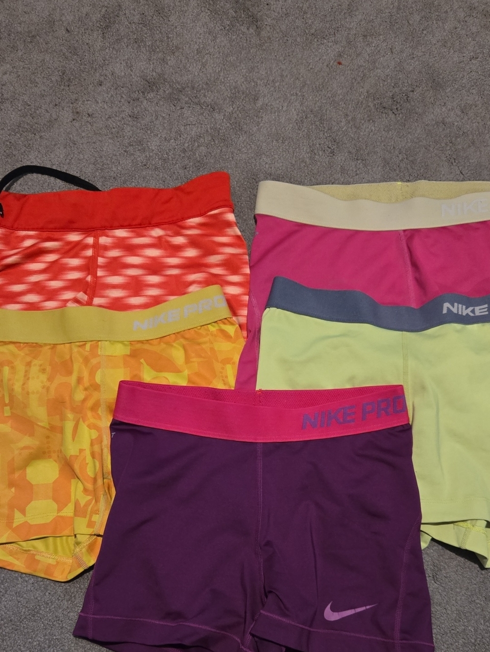 5 Pair Of Women's Nike Compression Shorts